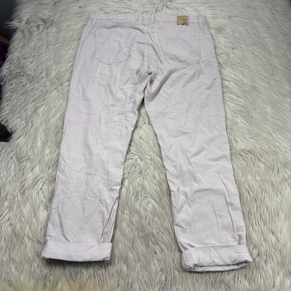 NWT Current Elliott Women's 28 Stone Beige Fling Boyfriend Pant Light Corduroy - Picture 9 of 9